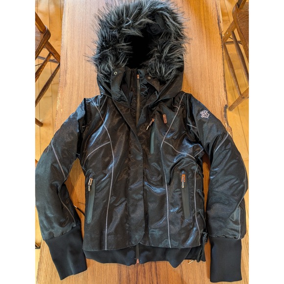 Under Armour Jackets & Blazers - Under Armour Lindsey Vonn Ski Jacket Faux Fur Hood Fitted Womens Medium